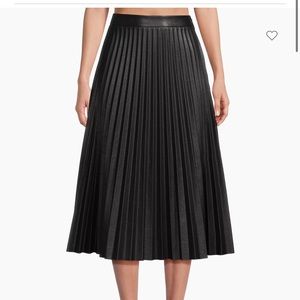 Milly
Rayla Pleated Vegan Leather Midi-Skirt